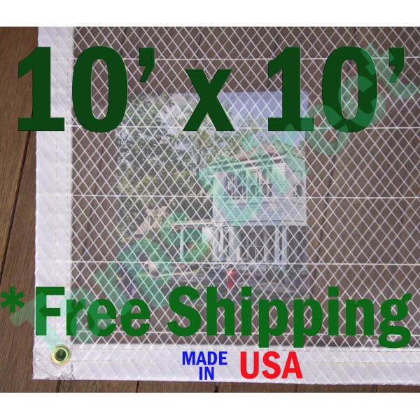 Harpster Tarps 10' x 10' Clear Poly Tarp Room Divider