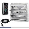 iLIVING 16" Wall Mounted Shutter Exhaust Fan, Automatic Shutter, with