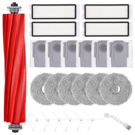 Accessory Set for Roborock Q Revo S/Q Revo MaxV/Q Revo Pro, Replacement Part Set for Roborock Q Revo S/Q Revo MaxV/Q Revo Pro, 1 Main Brush, 6 Dust Bags, 6 Cloths, 6 Side Brushes, 4 Filters, 1 Small