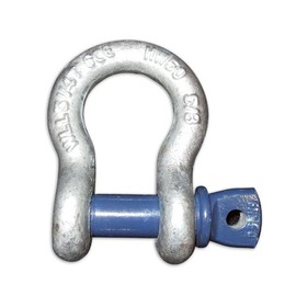 Shackle Curved HA2 Steel High-Strength Galvanised with Eye Screw/Screw Bolt 1 t - 2 t - 3.25 t - 4.75 t - 6.5 t - 8.5 t CE (Choice of Size) Cargo Turner/Slackline Hardware Unit (3.25 Tonnes)
