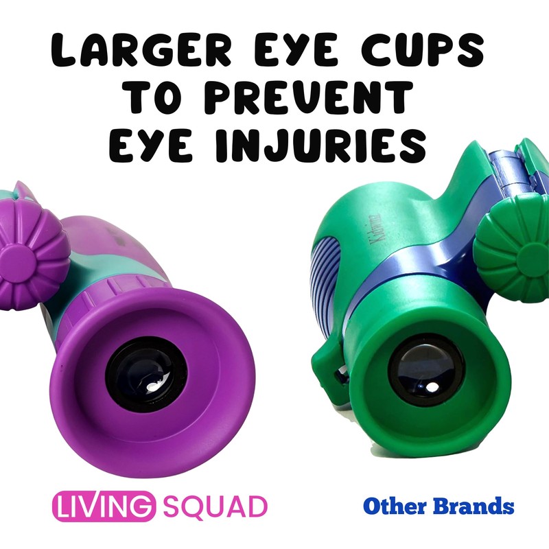 Kids Binoculars 8x21 - Purple Girls Gift Age 3-12, Shockproof