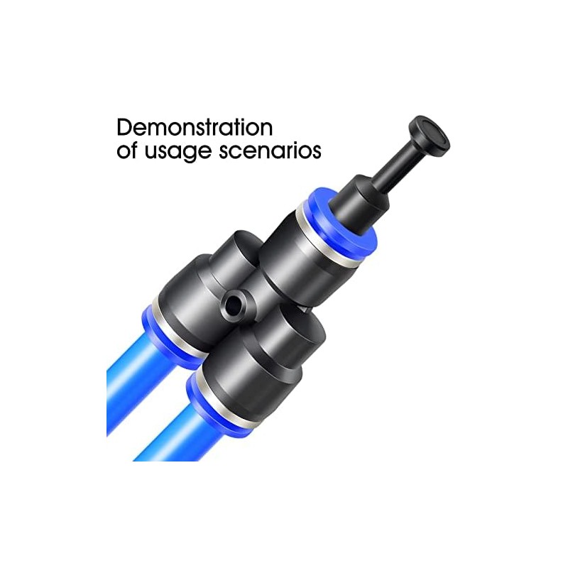 ERGAOBOY 20 Pcs 8mm OD Push to Connect Plug Fittings,Pneumatic