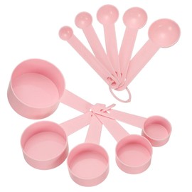 uxcell Measuring Spoon Set, Home Essentials Cooking and Baking Tools for Coffee Cocktail Tea Pink