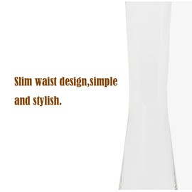 Hand-Made Blown Art Bud Glass Vase Clear Flower Bud Vase Single Stem Vases or Home and Office Décor.