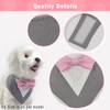 KOOLMOX Dog Tuxedo Pink Bow, Dog Tuxedo Bow Tie Collar,