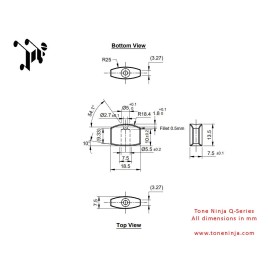 Tone Ninja Faux Tortoise Buttons (6) fits Hipshot/Grover