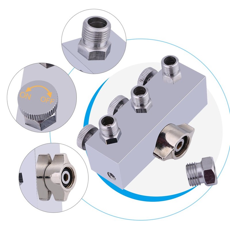 Air Hose Splitter, 3-Way Airbrush Air Hose Splitter, Air Regulation