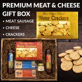 Gift Basket Village Gourmet Meat and Cheese Gift Set - Swiss Cheese & Summer Sausages - Get Well Soon Gift Baskets for Women - Sympathy Gift Baskets - Perfect for Holidays & Special Occasions