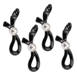 DECHOUS 4pcs Pearl Banana Hair Clips Non Slip Ponytail Holder Durable Hair Accessories for Women and Elegant Fashion Styling Tool for Parties and Weddings