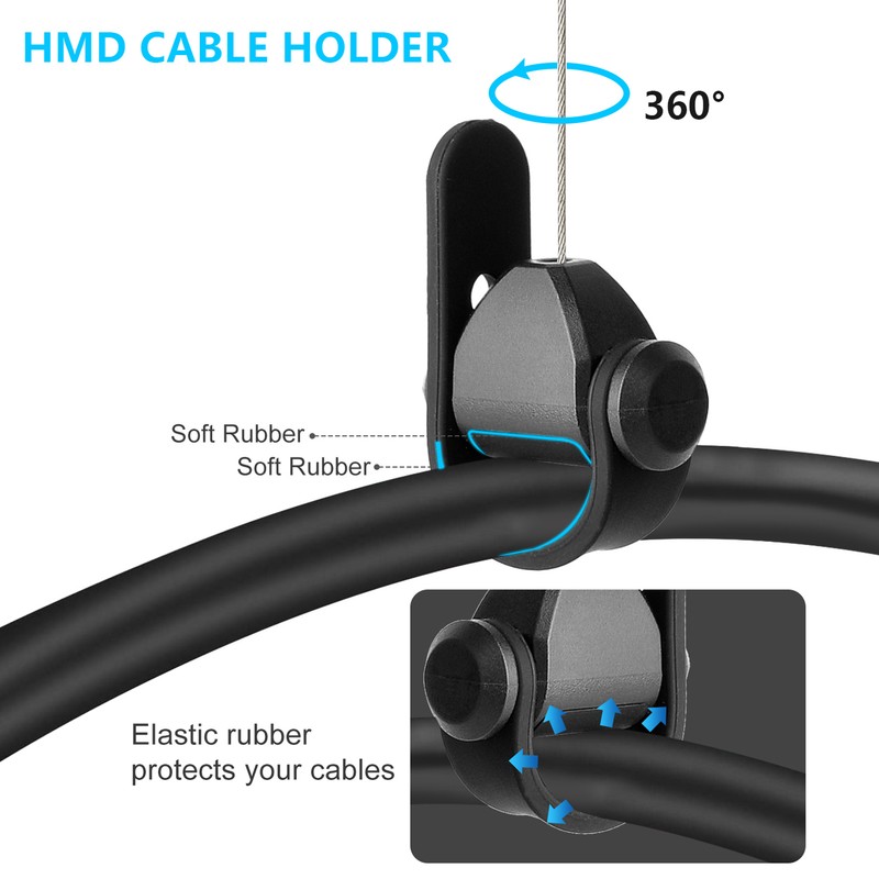 VR Cable Management Retractable Ceiling Pulley System Compatible for HTC
