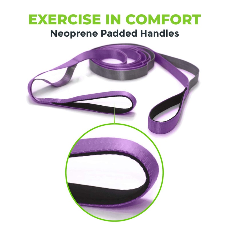 Gradient Fitness Stretching Strap for Physical Therapy, 12 Multi-Loop Stretch