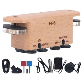 Vibration Soundhole Pickup Built in Reverb Delay Wooden Guitar Sound Pickup for Concert