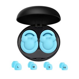 Ear Plugs for Sleeping Noise Reduction, Noise Cancelling, Hearing Protection Ear Plugs for Sleep, snoring, Study, Super Soft with 8 Ear Tips in XS/S/M/L (Blue)