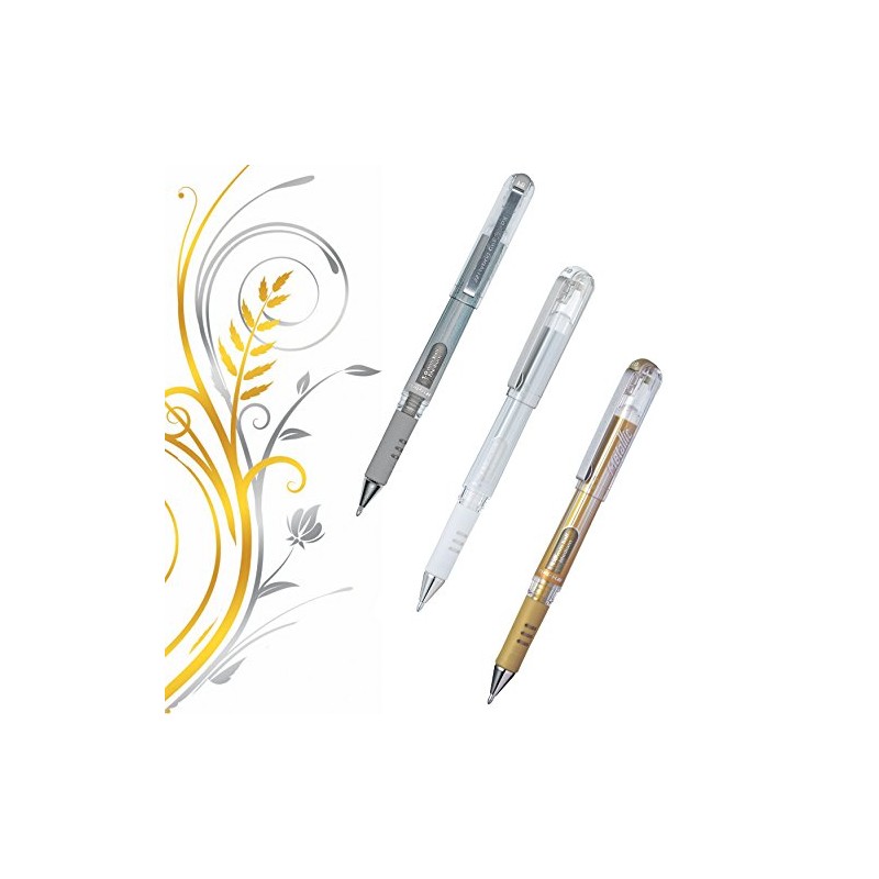 Pentel Hybrid Gel Grip DX K230 Pack of 3/3 Rollerball