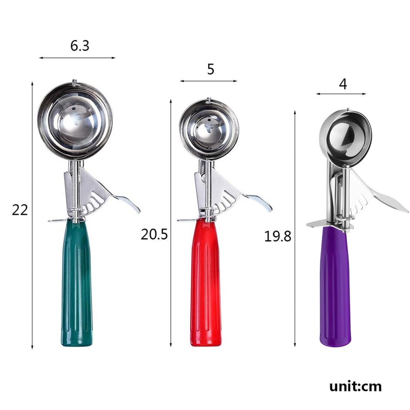 Cookie Scoops, Ice Cream Scoop Set, with Trigger, Baking Supplies,