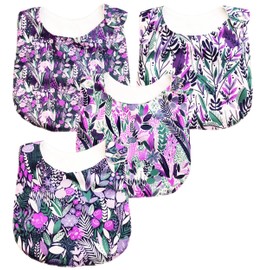 KIT 4 baberos para bebé niña niño bandanas con capas de algodón orgánico y material impermeable para recién nacidos hasta 36 meses Regalo ideal para papás, mamás y sus bebés de 0 a 36 meses BB-BAB-003