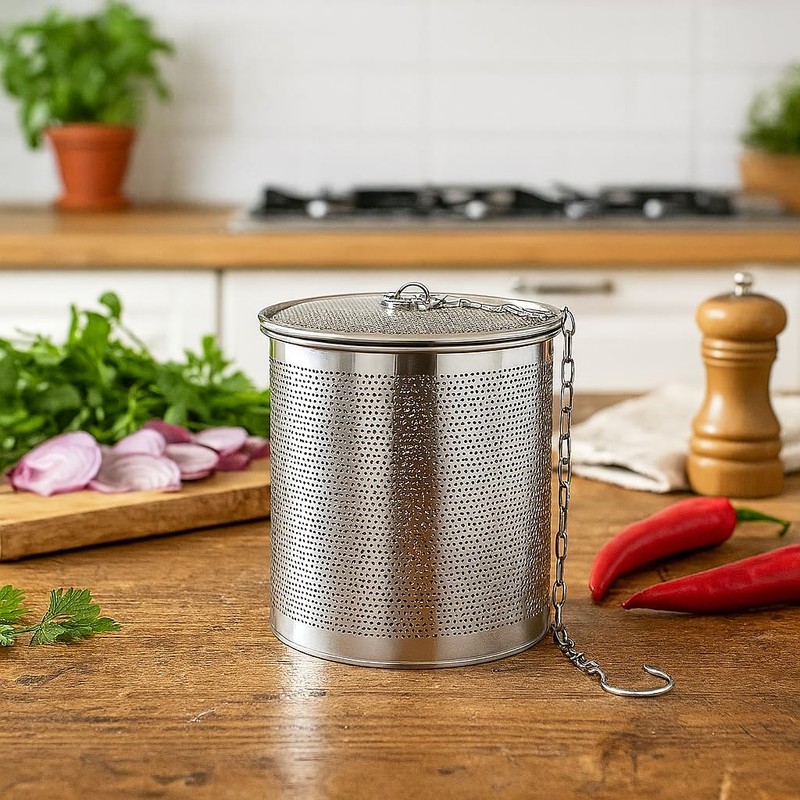 Stainless Steel Seasoning Strainer | Large Capacity Tea Mesh Tea