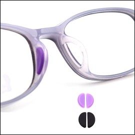 Children's Glasses Replacement Eyeglasses Nose Pads 2 Pairs Silicone Leg Repair Kit (Purple)