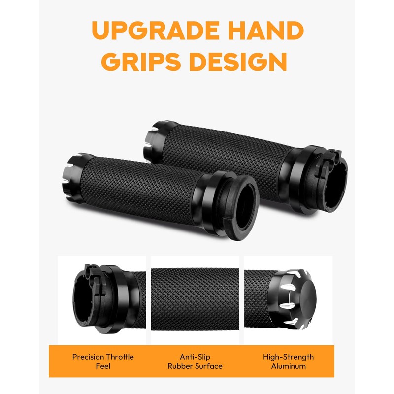 PBYMT 1inch Handlebar Grips, Cable Throttle Control Hand Grips Fit