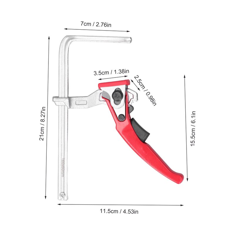 Ratcheting Table Clamp, Quick Ratchet Track Saw Guide Rail Clamp,