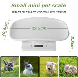 Pet Scale,Household Animal Balance with Soft Ruler,Multifunction Electronic Dog Scales,Measure Accurately Weight Steelyard,Kitchen Weigher,for Small Dogs,Cats,Crawl Pet