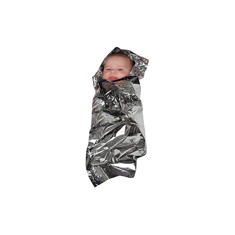 MABIS Sterile Foil Baby Bunting Emergency Heat-Conserving Baby Blanket for