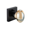 dairazan Champagne Gold Glass Door Knobs, Premium Privacy Crystal Door
