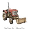 Azeeda Große 210mm 'Traktor mit Baggeranbau' Permanente Aufkleber (DW00119502)