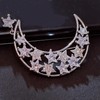 KINMOT Delicate Silver Tone Opens Outline Moon & CZ Stars