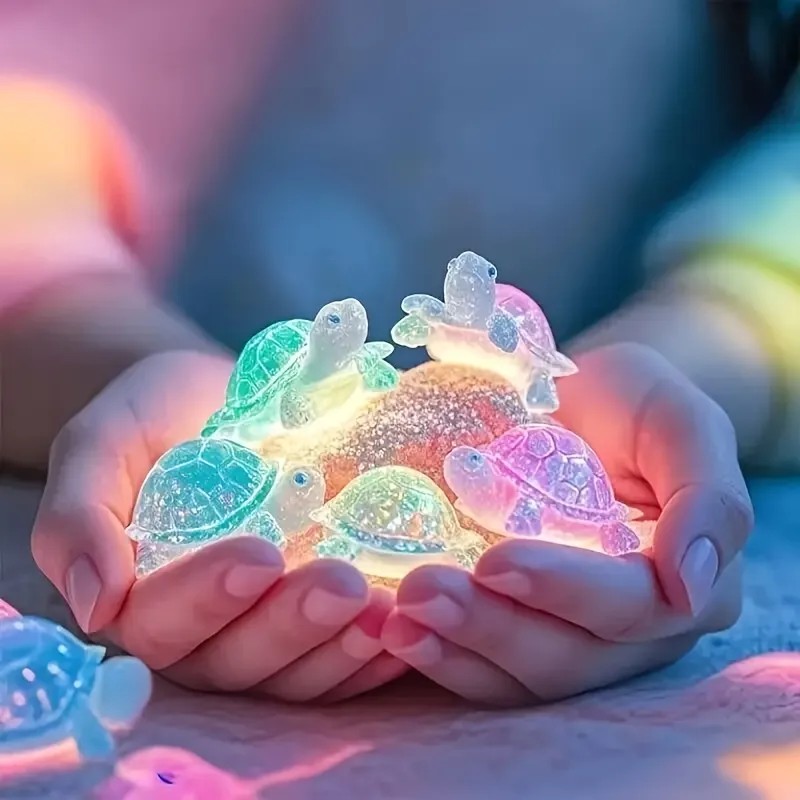 25 Figuras De Tortuga 3d Fluorescentes Para Decoración Y Diy