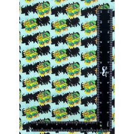 Scooby Doo Mystery Machine Print | 100% Cotton Fabric