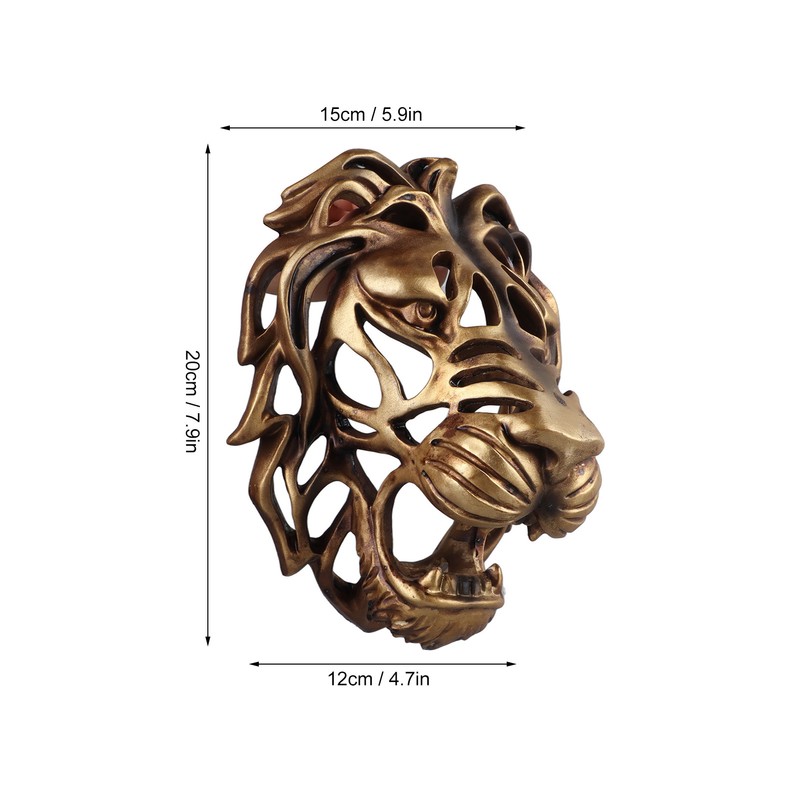 Lion Head Art Wall Decor Resin Vivid Lion Head Wall