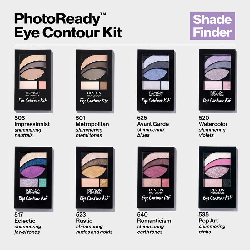 Revlon PhotoReady Eye Contour Kit, Eyeshadow Palette with 5 Wet/Dry