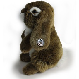 Dwarf Aries HOPSI Rabbit with Floppy Ears Rabbit Brown Sitting Cuddly Toy Plush Toy