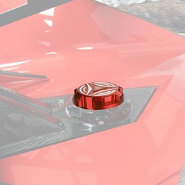 KEMIMOTO Aluminum Gas Cap Compatible Polaris Slingshot SL LE R S SLR Gr Touring 2015-2023 2024 Fuel Cap Oil Cover Gas Tank Lid, 2521278 for Slingshot Accessories Red