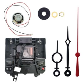 Milageto Quartz Clock Movement Mechanism, with Hands Silent Music Box Mechanism Kits Repair Tool Parts Making Long Shaft for Clock Repair Replacement, Style C