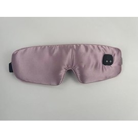 Aroma Season Silk Heated Eye Mask Cordless, 1500mAh Warm Eye Compress for Dry Eyes, Blepharitis, 4 Time Levels and 4 Temperature Settings, Washable (Light Purple Pink)