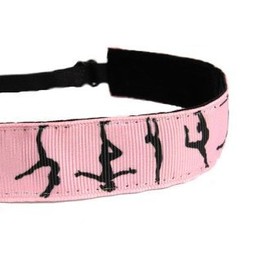 Mavi Bandz Adjustable Non-Slip Fitness Headbands Gymnastics Tumbling - Gymnast Pink