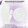 Evridwear Guantes exfoliantes de ducha, limpieza profunda, guantes de baño
