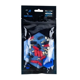 Raptor R4GRT810 Gold Ring Terminal Vinyl Covers, 10-Black/10-Red