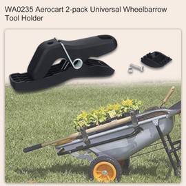 Universal Wheelbarrow Aerocart Tool Holder, for Worx Aerocart, Gorilla Work Wagon - for Transport Tool Srake, Shovel, Pitchfork, etc. - Generally Compatible with Most Brands of Unicycles.