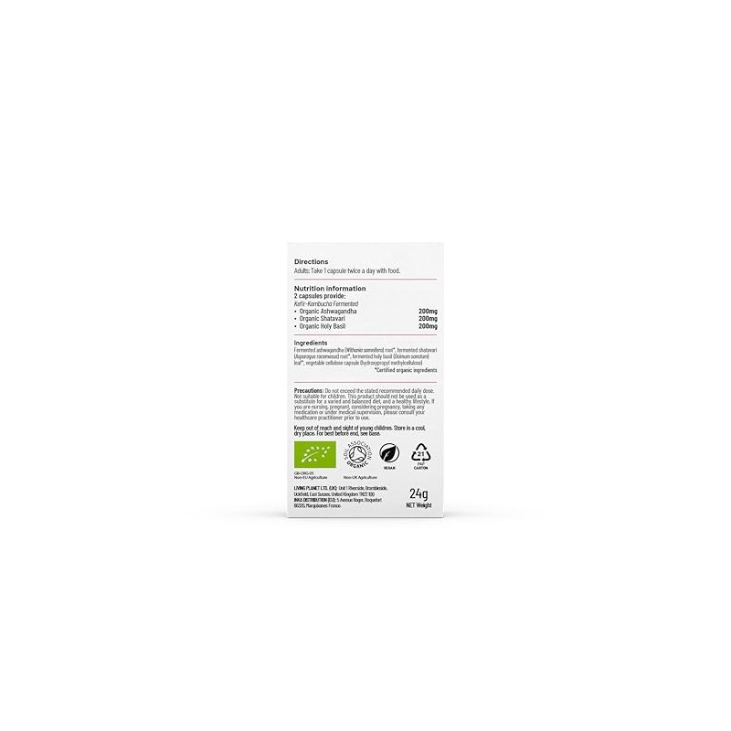 Living Nutrition Organic Fermented Women with Ashwagandha, Shatavari and Holy