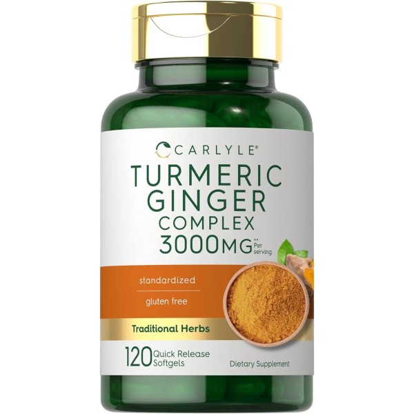 Branded Tumeric Curcumin Max Potency and Ginger Complex 3000 Mg,