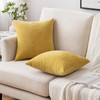 MIULEE Pack of 2 Mustard Yellow Decorative Pillow Covers 20X20