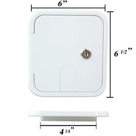 RV Camper Trailer Motorhome Power Cord Hatch Electrical Access Door (White-1803SW)