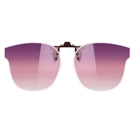 FF FRAZALA Clip-on Sunglasses, Flip-up Type, Polarized Lenses, Ultra Lightweight, UV Protection, Driving, Baseball, Cycling, Fishing, Running, Golf, Driving, Transition/Pink