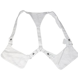 Vockets Phone Holster Vest for women, two cotton zippered pockets (White) (Sm/Med) Holds cell phones, credit cards, etc.