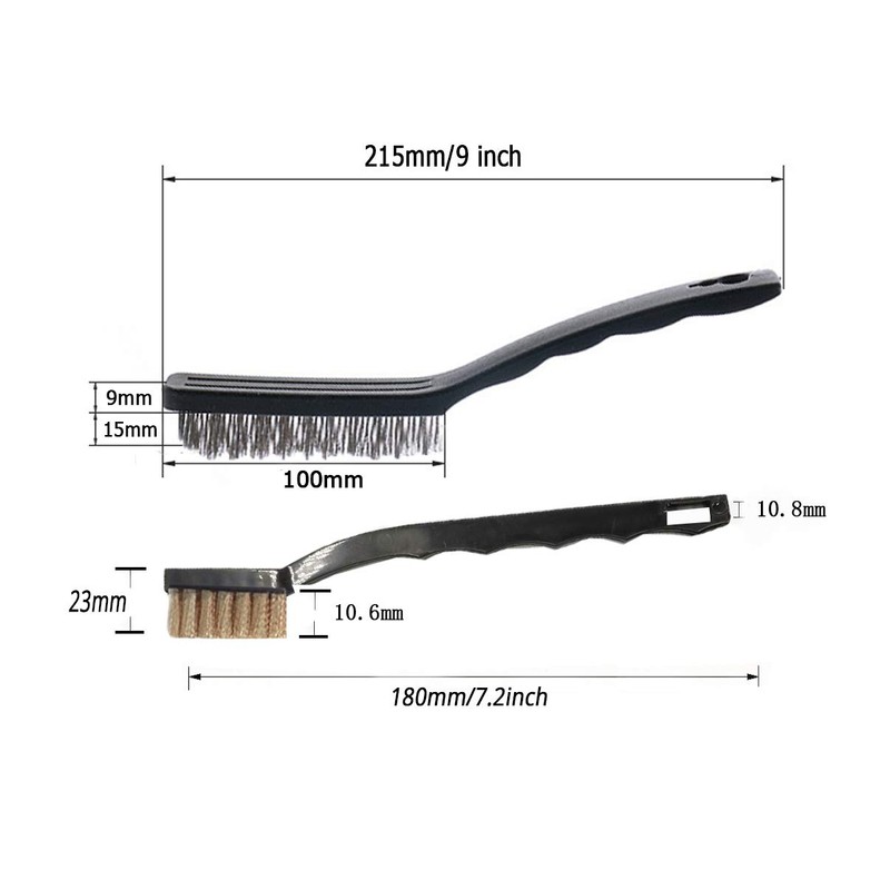 Sayago 6PCS Brass Wire Brush Wire Brushes Set Small Mini