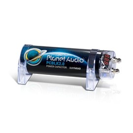 Planet Audio PCBLK20 2.0 Farad Capacitor Digital Volt Meter Black