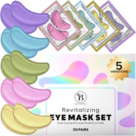 BLOOMORA Variety Under Eye Gel Patches (30 Pairs) | Eye Masks for Puffy Eyes | Under Eye Mask for Eye Care | Collagen Eye Patches | Under Eye Patches for Dark Circles & Puffiness
